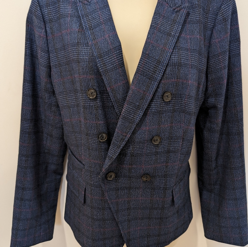 Banana Republic Plaid Blazer Size 10